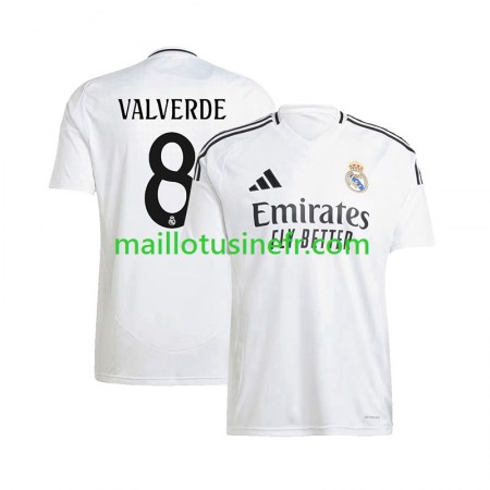 Maillot de Foot Real Madrid Federico Valverde 8 Domicile 2024-25